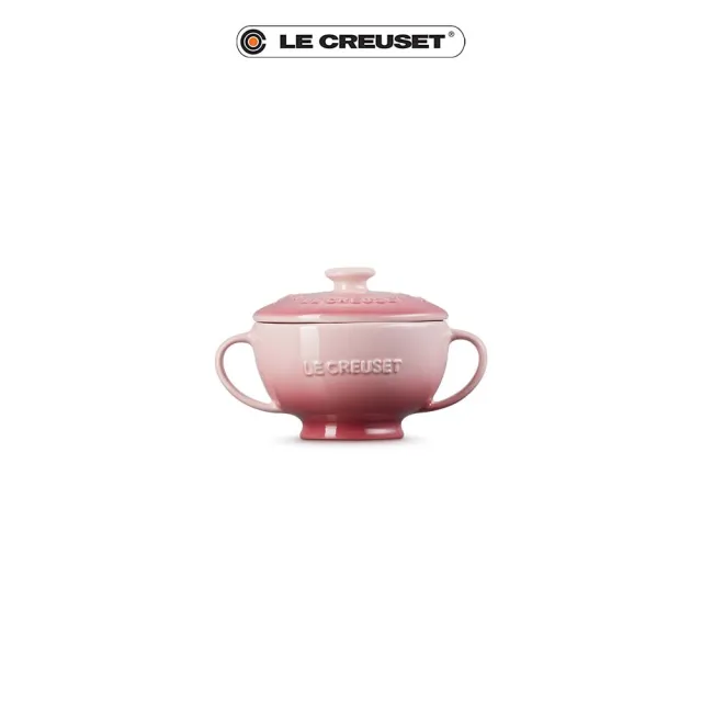 【Le Creuset】星塵之光瓷器雙耳湯碗200ml(櫻花粉)