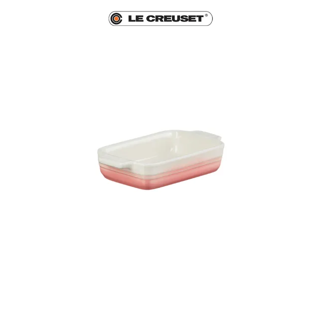 【Le Creuset】瓷器長方烤盤18cm(粉樹莓)