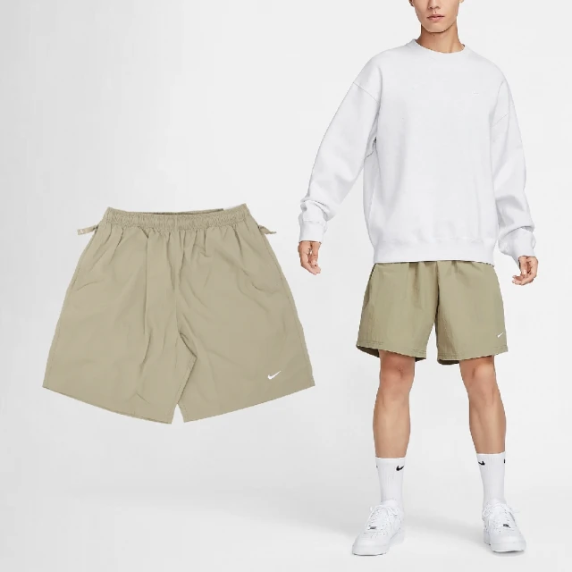 NIKE 耐吉 短褲 LAB Solo Shorts 男款 卡其 防潑水 寬鬆 抽繩 褲子(DX0750-247)