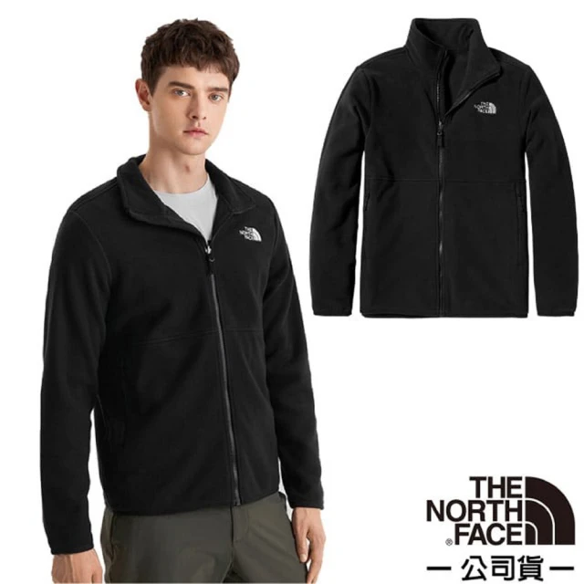 The North Face 男 拼接保暖立領抓絨外套.夾克/機能性運動衫(4NA3-JK3 黑 N)