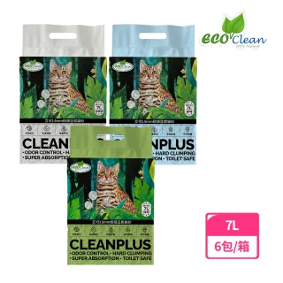 【ECO 艾可】1.5mm極細豆腐貓砂7L/6入組-原味/綠茶/活性炭(環保貓砂)