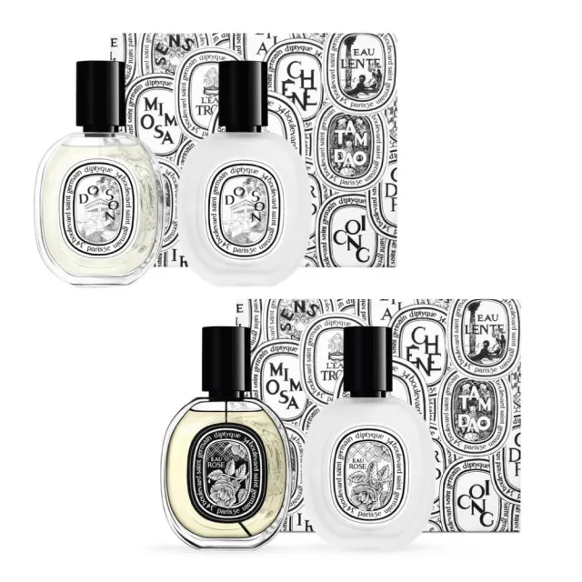 【Diptyque】玫瑰之水/杜桑香氛禮盒 淡香精/淡香水30ml+髮香噴霧30ml(國際航空版)