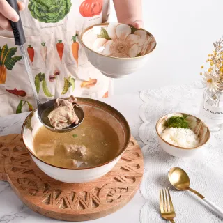 【Homely Zakka】北歐新古典輕奢風陶瓷餐盤碗餐具_圓形飯碗11.5cmx2件組(湯盤 餐具 餐碗 盤子 器皿)
