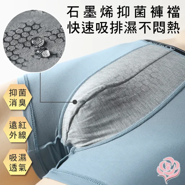【唐朵拉】兩件組-石墨烯抑菌褲襠 超優彈力 吸濕排汗 男平口內褲(男內褲/石墨烯/平口褲 713)