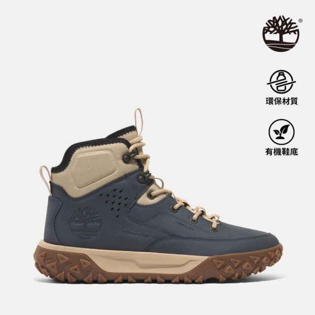 Timberland 男款黑色皮革防水休閒鞋(A69T9W0