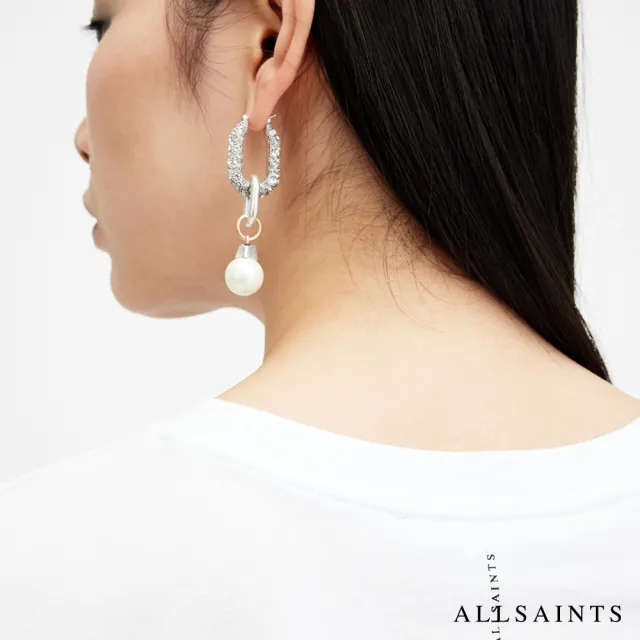 【ALLSAINTS】RUE 純棉開岔短袖T恤-白 W185JB(常規版型)