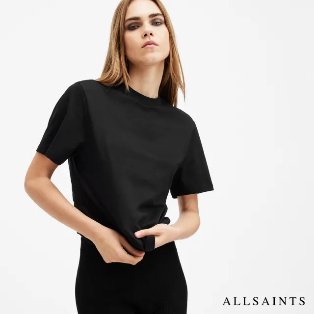 【ALLSAINTS】HOLLI 純棉短袖T恤-黑 W187JB(常規版型)