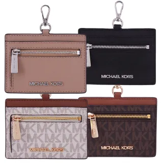 【Michael Kors】立體LOGO防刮皮革識別證/證件夾(多色任選)