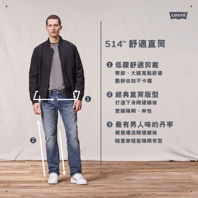 【LEVIS 官方旗艦】514™ 男款低腰直筒丹寧牛仔褲 人氣新品 00514-1818