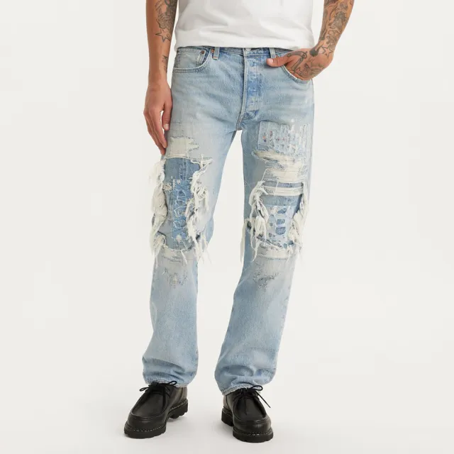 【LEVIS 官方旗艦】男款 501 Original中腰直筒丹寧牛仔褲 / 破壞加工 人氣新品 00501-3599