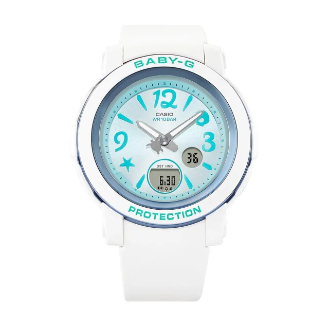 【CASIO 卡西歐】BABY-G 閃耀光彩  海底世界 手錶-藍 41.5mm(BGA-290US-2A)