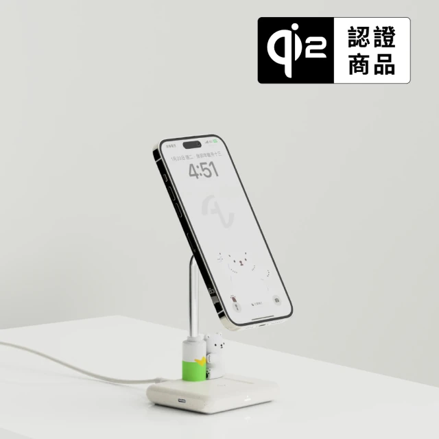 mophie Snap+ 15W磁吸二合一無線充電支架 黑(