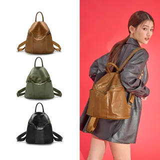 【2R 手工真皮】多色任選_頭層牛皮IS伊斯口袋後背包(真皮包包 後背包 真皮包 多色任選)