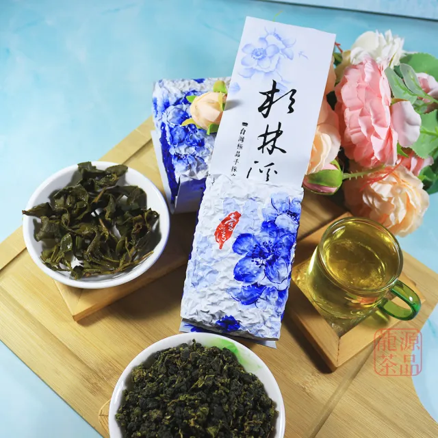 【龍源茶品】茶山漫遊杉林溪高山茶葉禮盒2罐組(150g/罐-共300g;附提袋;烏龍茶葉;頂級禮盒)