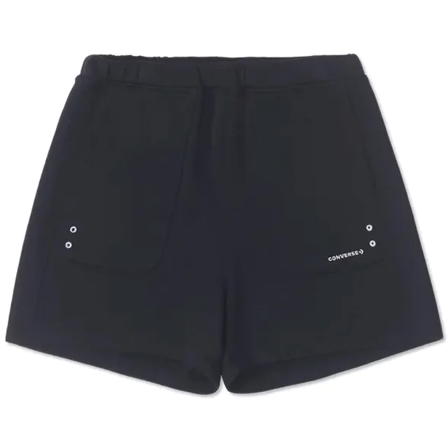 CONVERSE 短褲 女款 運動褲 WORDMARK KNIT SHORT 黑 10026790-A03