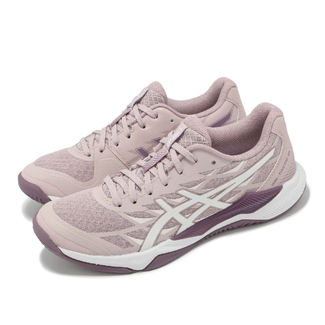 asics 亞瑟士 排球鞋 GEL-Tactic 12 女鞋 紫白 吸震 回彈 室內運動 羽排鞋 亞瑟士(1072A092700)