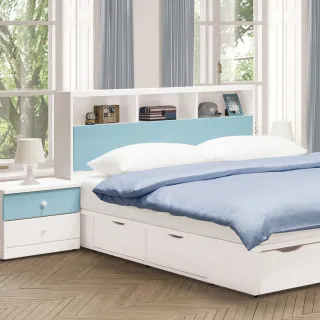 【obis】雲朵藍白色3.5尺床頭