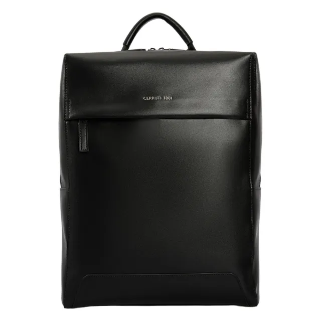 【Cerruti 1881】義大利原裝進口 頂級小牛皮後背包(黑色 CEZA06761M)