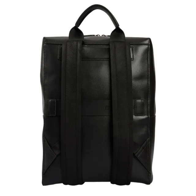 【Cerruti 1881】義大利原裝進口 頂級小牛皮後背包(黑色 CEZA06761M)