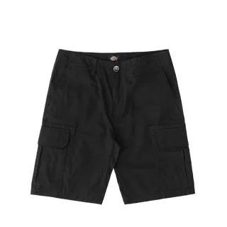 【Dickies】男款黑色純棉耐穿多口袋設計工裝短褲｜DK012963BLK