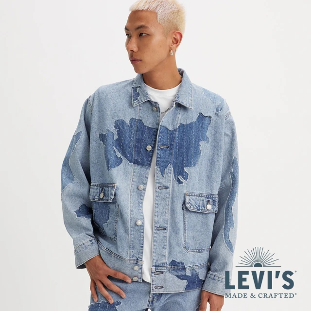 LEVIS 官方旗艦 MADE IN JAPAN MIJ日本製 男款 丹寧牛仔夾克外套 / 破壞補丁加工 熱賣單品 A7150-0001