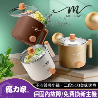 【MOLIJIA 魔力家】1.8L-M28 雙層防燙不沾快煮鍋(BY011028)