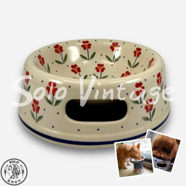 【SOLO 波蘭陶】波蘭製 Manufaktura 波蘭陶 17cm 寵物碗 圓形厚底碗 貓咪/中/小型犬適用