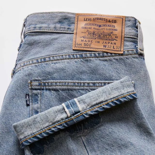 【LEVIS 官方旗艦】MADE IN JAPAN MIJ日本製 男1980s 501復古直筒牛仔褲/破化補丁加工 熱賣單品 A5875-0005