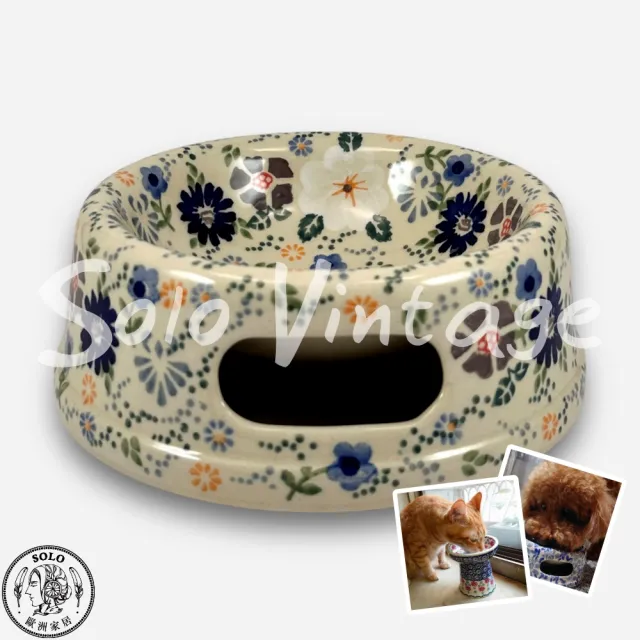 【SOLO 波蘭陶】波蘭製 Manufaktura 波蘭陶 17cm 寵物碗 圓形厚底碗 貓咪/中/小型犬適用