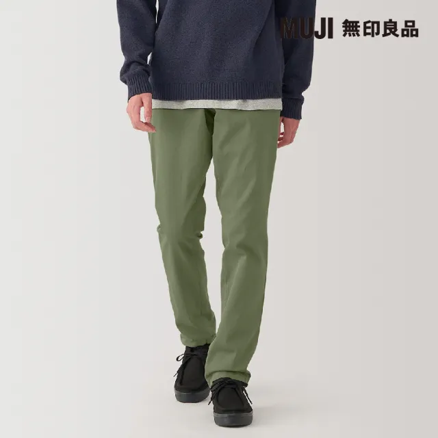 【MUJI 無印良品】男彈性綾織合身褲(共5色)