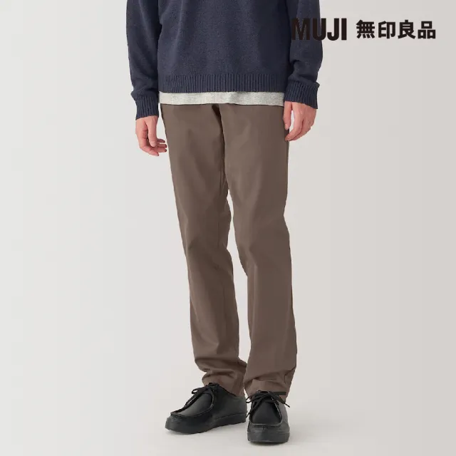 【MUJI 無印良品】男彈性綾織合身褲(共5色)