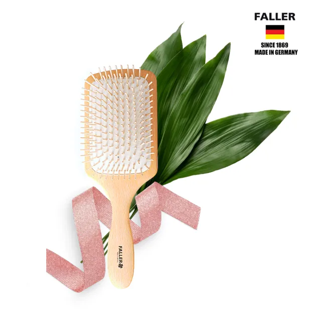 【FALLER 芙樂】德國製FSC櫸木氣墊木齒梳防靜電柔順直髮(氣墊梳/梳頭按摩美容/雙11)