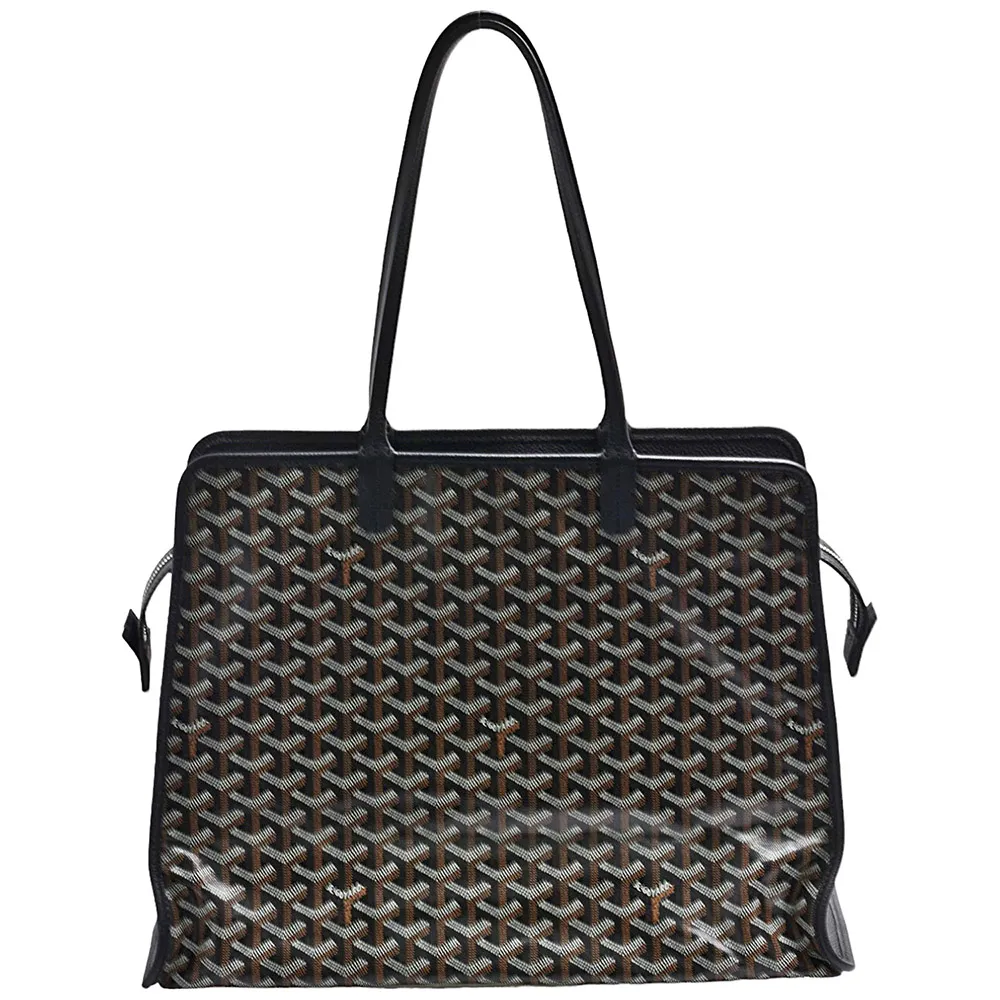 【GOYARD 高雅德】經典Hardy PM系列印花防水帆布肩背包(黑色HARDY2PMLTY01CG01P-BLK)