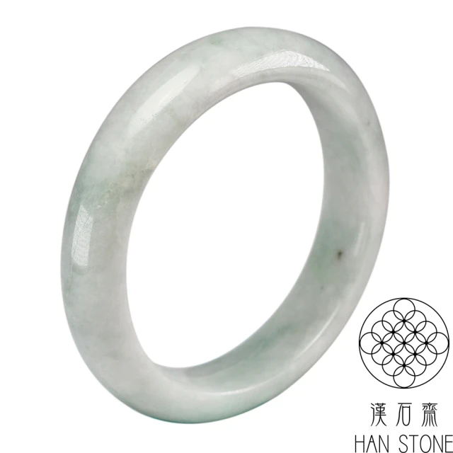 漢石齋 天然翡翠A貨 手鐲玉鐲 飄花種 福 利 品(手圍18.7/版寬14.2mm)