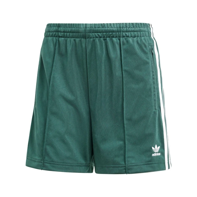 adidas 愛迪達 Firebird Short 女 短褲 運動 休閒 復古 三葉草 寬鬆 拉鍊口袋 綠(IY7210)