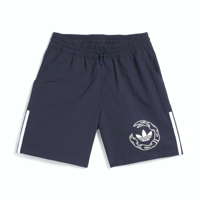 adidas 愛迪達 Water Short GRA 男女 短褲 運動 休閒 三葉草 防潑水 深藍(IX5447)