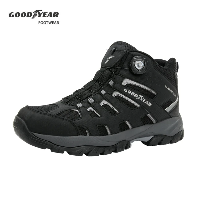 GOODYEAR 固特異 玩轉登峰-轉扣郊山健行鞋/男鞋 防水內裏 防撞鞋頭 黑色(GAMO43530)