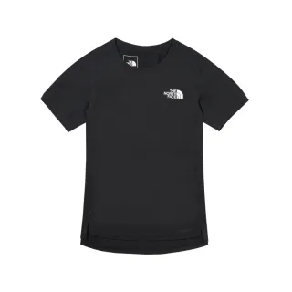 【The North Face 官方旗艦】北面女款黑色吸濕排汗舒適透氣短袖T恤｜83SUJK3(排汗衫)