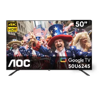 【AOC】50吋 4K HDR Google TV 液晶顯示器(50U6245)