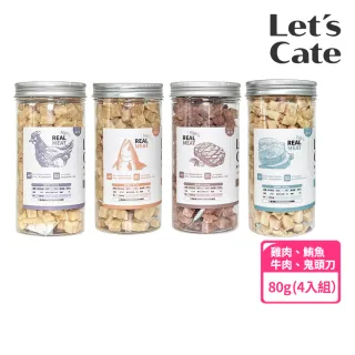 【Let’s cate 凱勒】毛孩鮮肉凍乾-雞肉、鮪魚、牛肉、鬼頭刀(80g/4入組)
