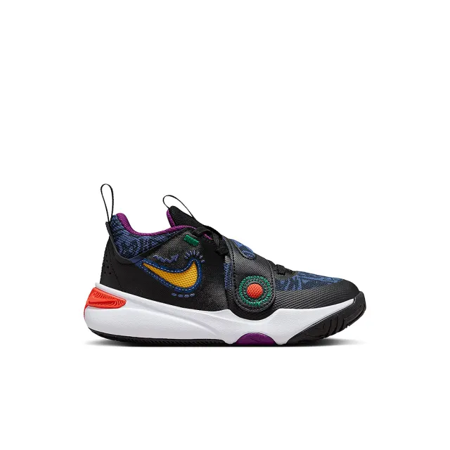 【NIKE 耐吉】運動鞋 童鞋 中童 兒童 魔鬼氈 TEAM HUSTLE D 11 SE PS 黑 FQ7659-001