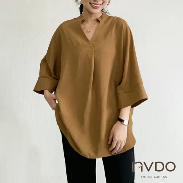 【NVDO】現貨 理想型穿搭寬鬆休閒上衣-多色可選(50-70KG可穿/寬鬆T恤/F064)