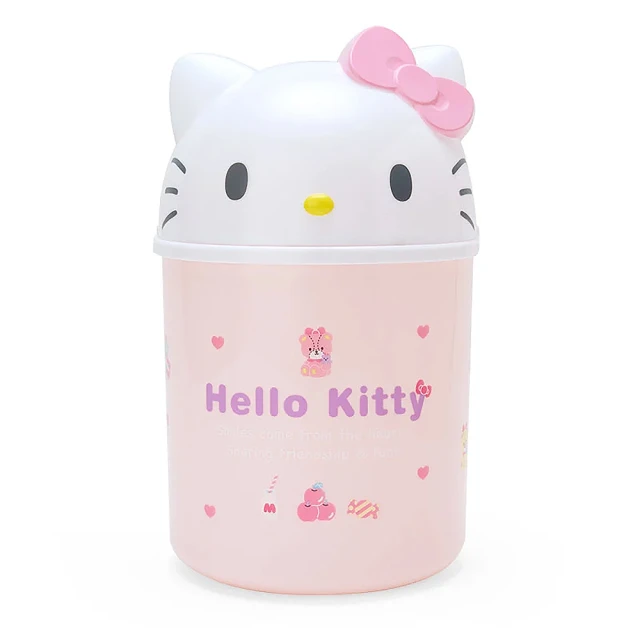 SANRIO 三麗鷗 掀蓋式造型垃圾桶 收納桶 Hello Kitty 大臉