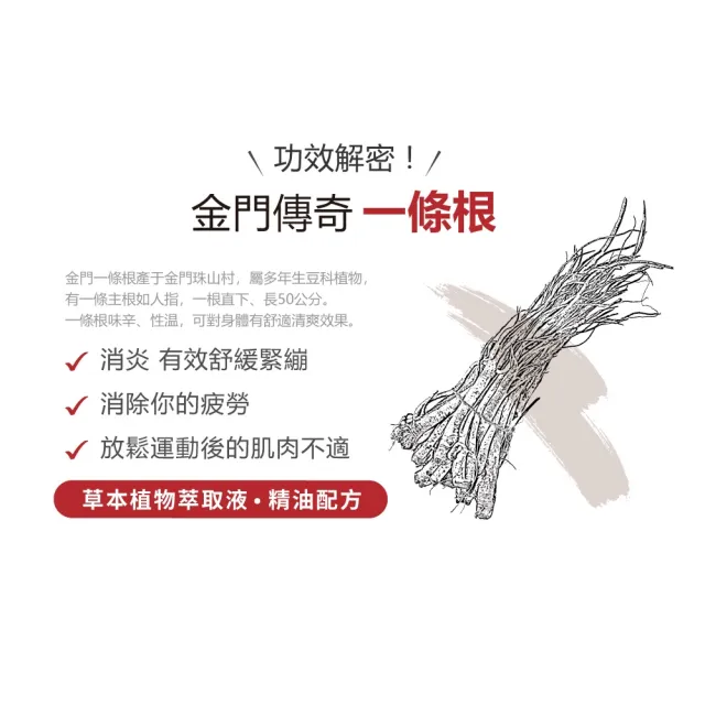 【Flowers 花芊】金牌 金門一條根精油貼布 國際限定版 3入組(8片/1包 外用強效型)