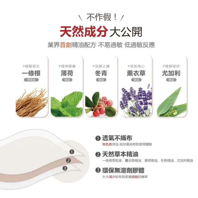 【花芊生技】金牌 金門一條根精油貼布 石墨烯 6入組(8片/1包 溫熱感 放鬆肌肉)