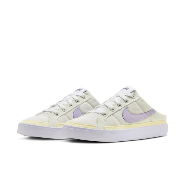 NIKE 耐吉 運動鞋 休閒鞋 穆勒鞋 懶人鞋 女鞋 WMNS NIKE COURT LEGACY MULE 米黃 紫(HJ3494151)