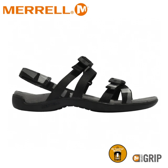 MERRELL 女 DISTRICT 3 BACKSTRAP WEB 涼鞋《黑/圖騰》ML004190/休閒鞋/戶外鞋(悠遊山水+)