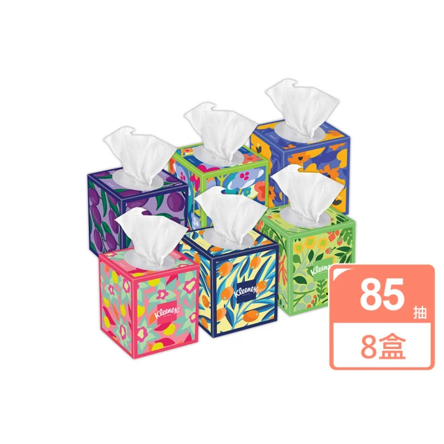 美國 Kleenex 三層頂級柔嫩盒裝面紙 85抽x8盒