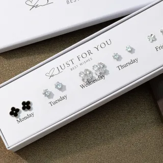 【Gulicc 古莉可】耳環 買1送1 一周耳釘 心情套裝組合 5日(99購物節 生日 飾品 耳釘 耳飾 耳墜 禮物)