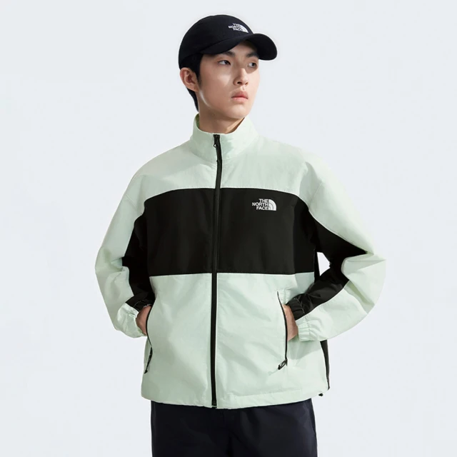 The North Face 北臉 外套 男款 運動外套 防風 防潑水 M TNF EASY WIND TRACK JACKET 黑綠 NF0A83US7FO